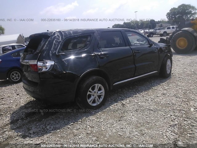 1C4RDHAG8CC204909 - 2012 DODGE DURANGO SXT BLACK photo 4