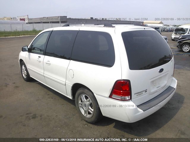 2FMZA52296BA05037 - 2006 FORD FREESTAR SEL WHITE photo 3