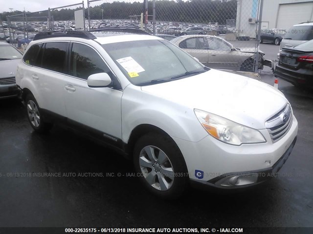 4S4BRBGC9B1350553 - 2011 SUBARU OUTBACK 2.5I PREMIUM WHITE photo 1