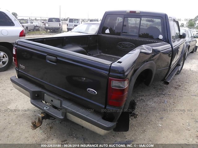 1FTZR45E62PA25603 - 2002 FORD RANGER SUPER CAB Dark Blue photo 4