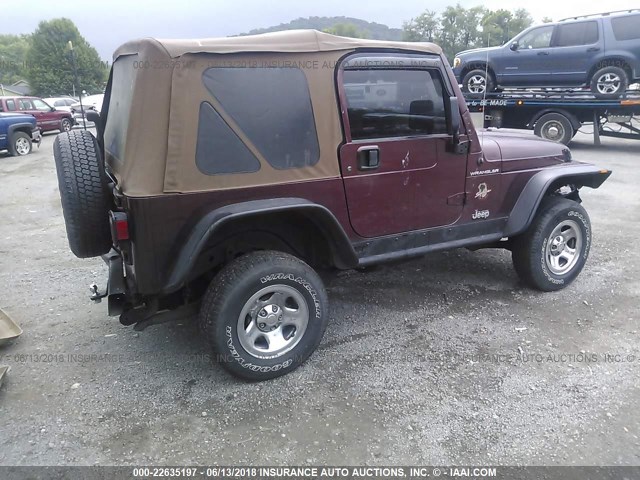 1J4FA59S12P776814 - 2002 JEEP WRANGLER / TJ SAHARA BEIGE photo 4