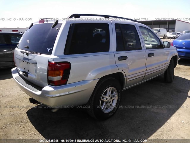 1J4GX48S74C386096 - 2004 JEEP GRAND CHEROKEE LAREDO/COLUMBIA/FREEDOM 银色 照片 4
