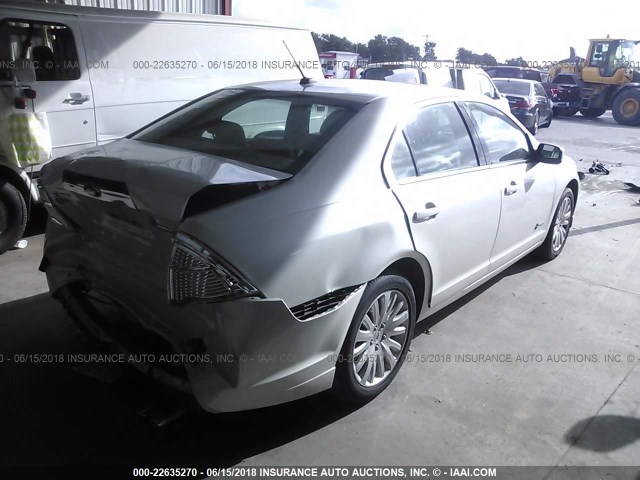 3FADP0L30AR151771 - 2010 FORD FUSION HYBRID WHITE photo 4