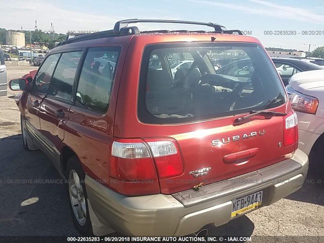 JF1SF65571H761020 - 2001 SUBARU FORESTER S RED photo 3