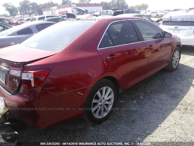 4T4BF1FKXCR226471 - 2012 TOYOTA CAMRY SE/LE/XLE 红色 照片 4