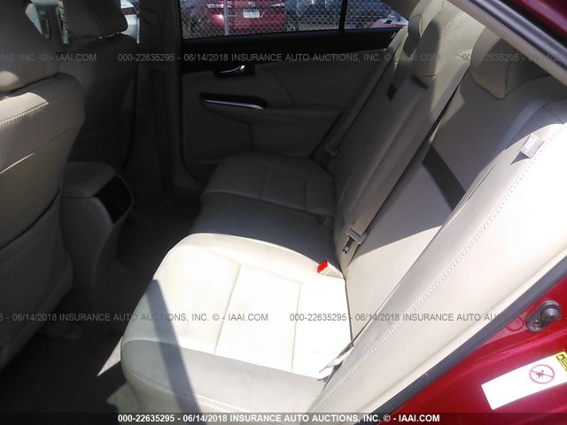 4T4BF1FKXCR226471 - 2012 TOYOTA CAMRY SE/LE/XLE 红色 照片 8
