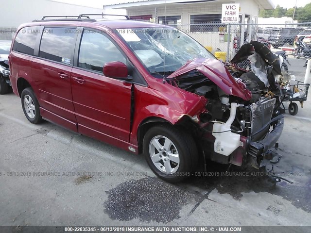 2C4RDGCG3CR304723 - 2012 DODGE GRAND CARAVAN SXT RED photo 1