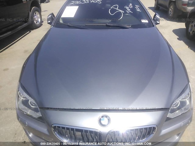 WBA6A0C54DDZ03696 - 2013 BMW 640 I GRAY photo 6