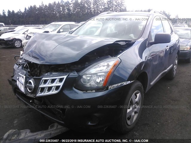 JN8AS5MV9FW760469 - 2015 NISSAN ROGUE SELECT S BLUE photo 2