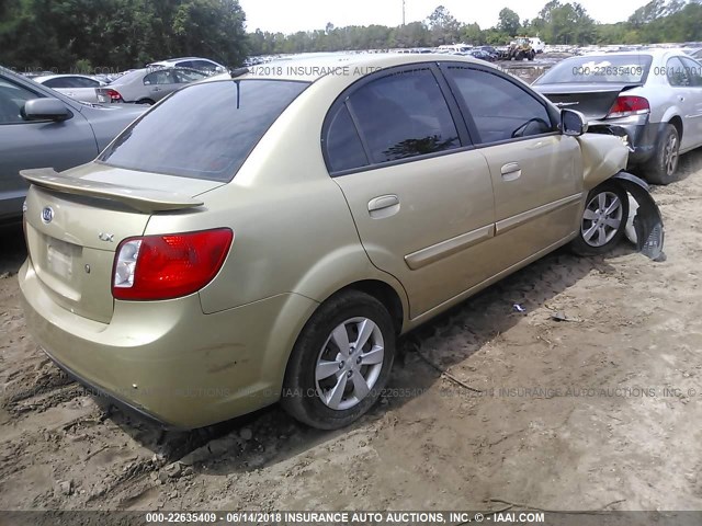 KNADH4A35A6656684 - 2010 KIA RIO LX/SX GOLD photo 4