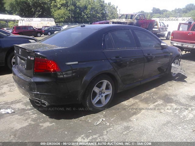 19UUA76588A047391 - 2008 ACURA TL TYPE S BLACK photo 4