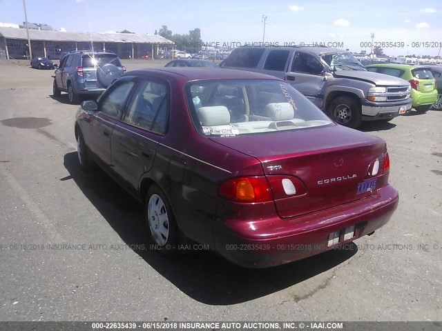 2T1BR12E0XC180562 - 1999 TOYOTA COROLLA VE/CE/LE 红色 照片 3