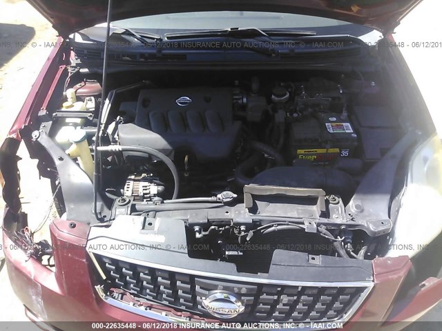 3N1AB61E28L623309 - 2008 NISSAN SENTRA 2.0/2.0S/2.0SL RED photo 10