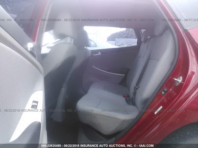 KMHCU5AE9CU026405 - 2012 HYUNDAI ACCENT GLS/GS/SE RED photo 8