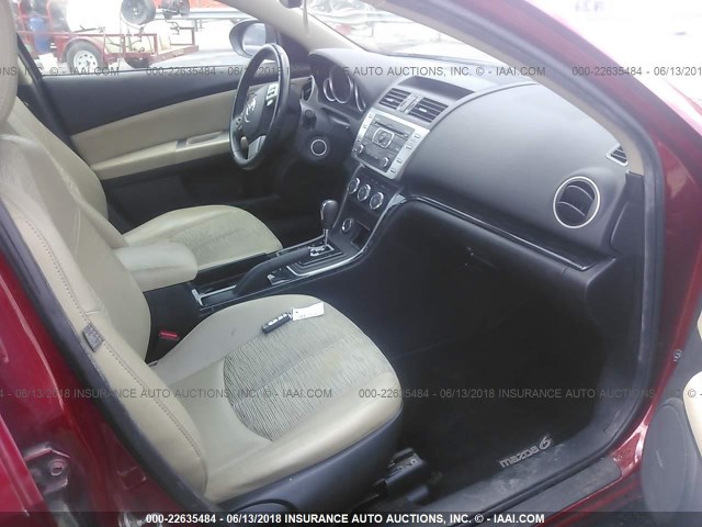 1YVHP82A395M41893 - 2009 MAZDA 6 I BURGUNDY photo 5