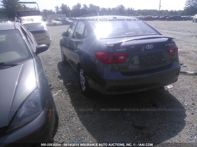 KMHDU46D77U246131 - 2007 HYUNDAI ELANTRA GLS/SE/LIMITED GRAY photo 3