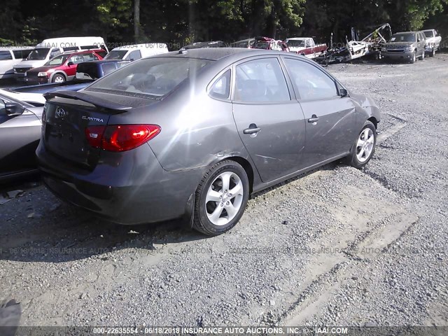 KMHDU46D77U246131 - 2007 HYUNDAI ELANTRA GLS/SE/LIMITED GRAY photo 4