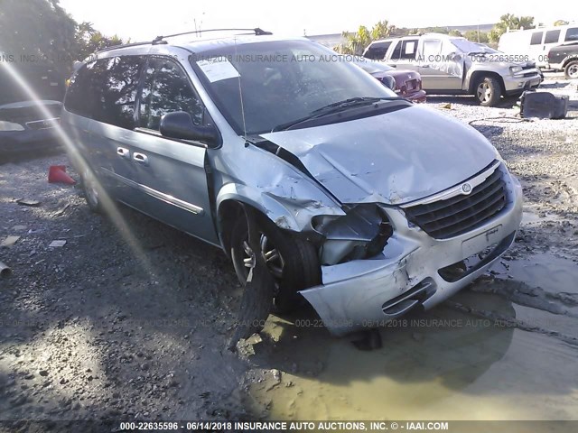 2C4GP54L45R407411 - 2005 CHRYSLER TOWN & COUNTRY TOURING BLUE photo 6