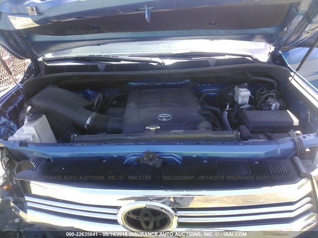 5TFUY5F11GX514254 - 2016 TOYOTA TUNDRA DOUBLE CAB SR/SR5 BLUE photo 10