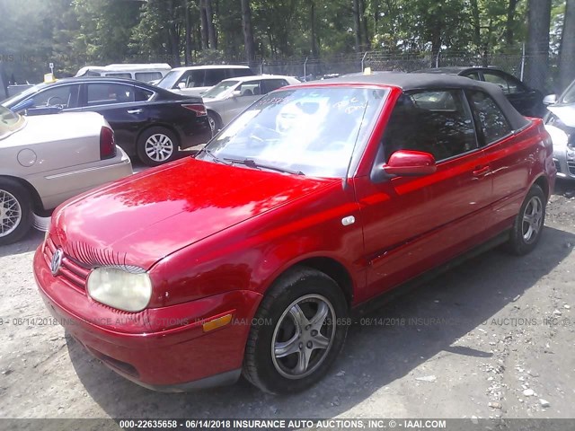 3VWBC21V52M805415 - 2002 VOLKSWAGEN CABRIO GL RED photo 2