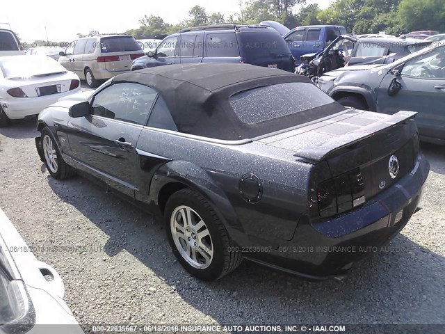 1ZVHT85H875224361 - 2007 FORD MUSTANG GT GRAY photo 3