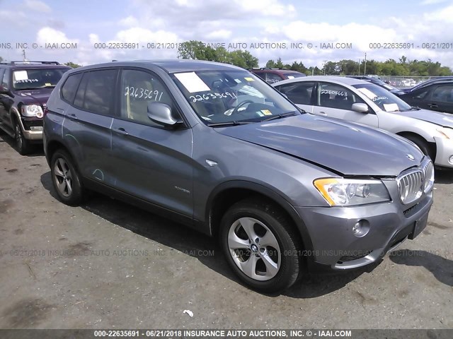 5UXWX5C56CL718924 - 2012 BMW X3 XDRIVE28I GRAY photo 1