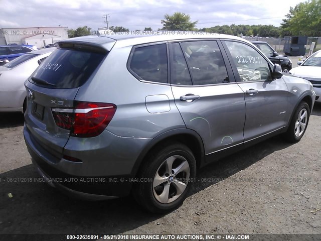 5UXWX5C56CL718924 - 2012 BMW X3 XDRIVE28I GRAY photo 4