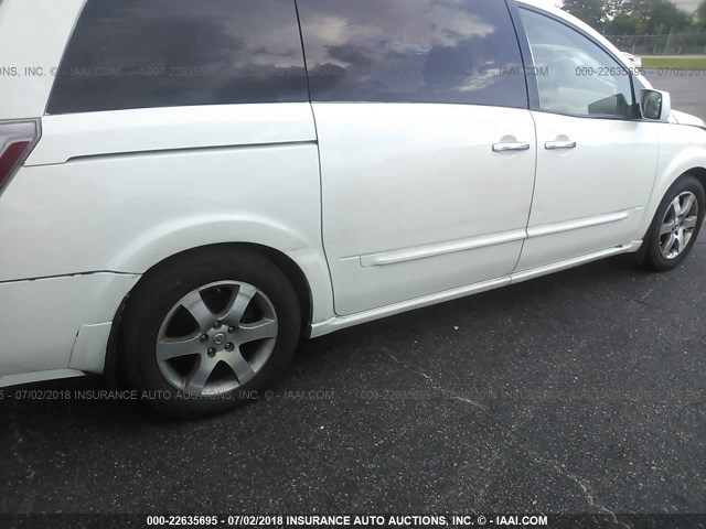 5N1BV28U77N134249 - 2007 NISSAN QUEST S/SE/SL WHITE photo 6