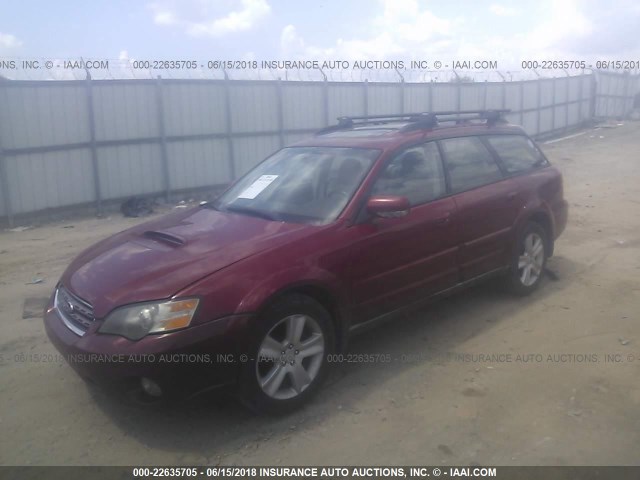 4S4BP67C954343036 - 2005 SUBARU LEGACY OUTBACK 2.5 XT LIMITED BURGUNDY photo 2