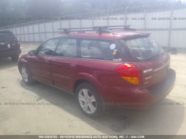 4S4BP67C954343036 - 2005 SUBARU LEGACY OUTBACK 2.5 XT LIMITED BURGUNDY photo 3