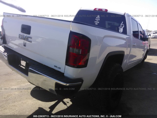 3GTU2UEH2EG188685 - 2014 GMC SIERRA K1500 SLE WHITE photo 4