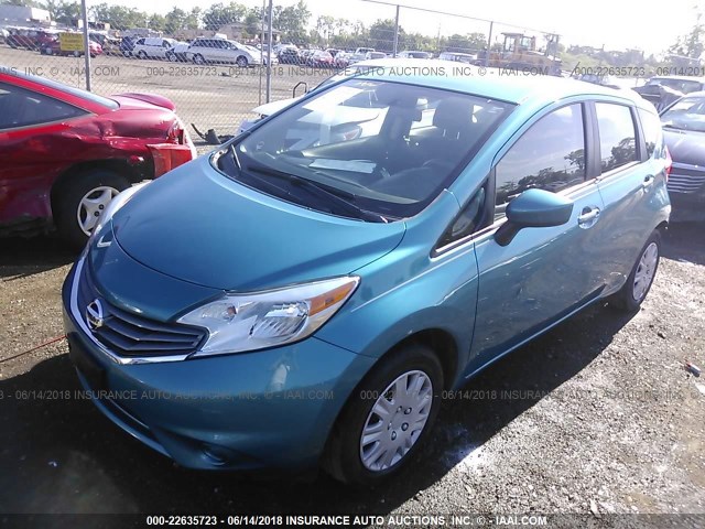 3N1CE2CP2FL380475 - 2015 NISSAN VERSA NOTE S/S PLUS/SV/SL/SR BLUE photo 2