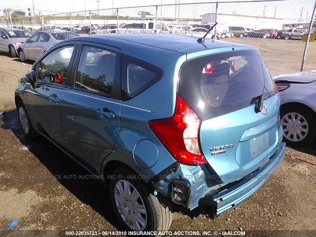 3N1CE2CP2FL380475 - 2015 NISSAN VERSA NOTE S/S PLUS/SV/SL/SR BLUE photo 3