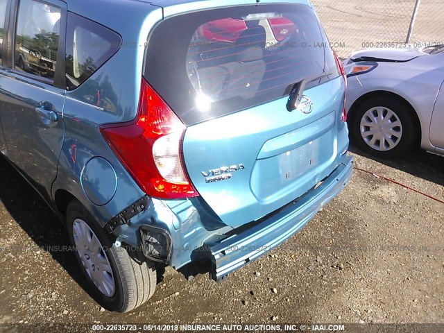 3N1CE2CP2FL380475 - 2015 NISSAN VERSA NOTE S/S PLUS/SV/SL/SR BLUE photo 6