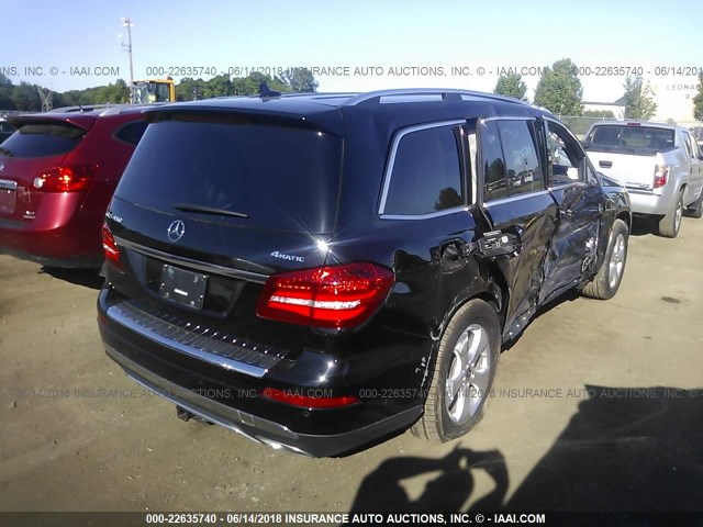 4JGDF6EEXHA950682 - 2017 MERCEDES-BENZ GLS 450 4MATIC BLACK photo 4