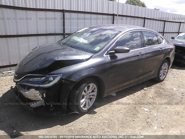 1C3CCCAB5FN670312 - 2015 CHRYSLER 200 LIMITED GRAY photo 2