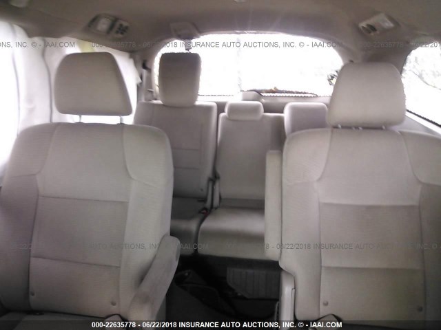 5FNRL5H29DB081444 - 2013 HONDA ODYSSEY LX WHITE photo 8