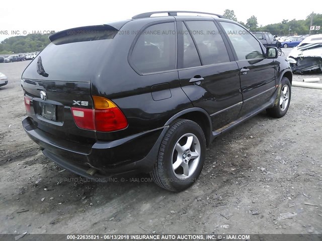 5UXFA53522LP33341 - 2002 BMW X5 3.0I BLACK photo 4
