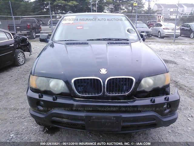 5UXFA53522LP33341 - 2002 BMW X5 3.0I BLACK photo 6