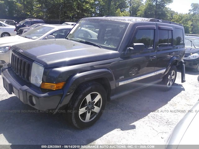 1J8HG48K76C265249 - 2006 JEEP COMMANDER GRAY photo 2