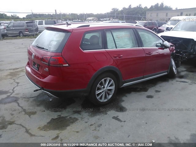 3VWH17AU2HM523827 - 2017 VOLKSWAGEN Golf Alltrack S/SE/SEL 红色 照片 4
