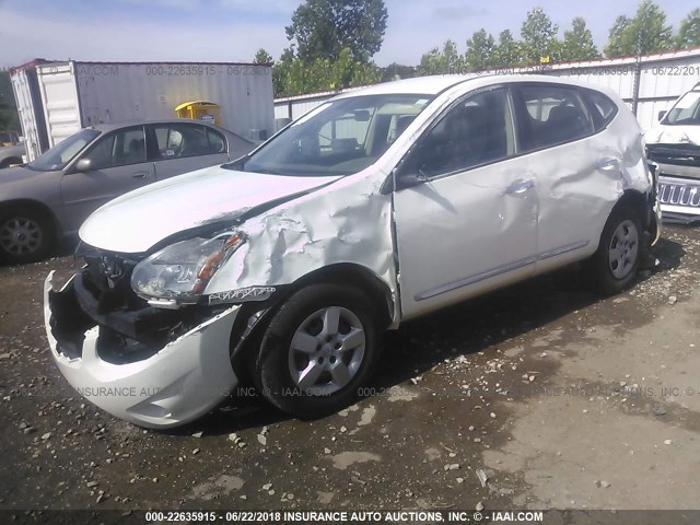 JN8AS5MV4EW702560 - 2014 NISSAN ROGUE SELECT S WHITE photo 2