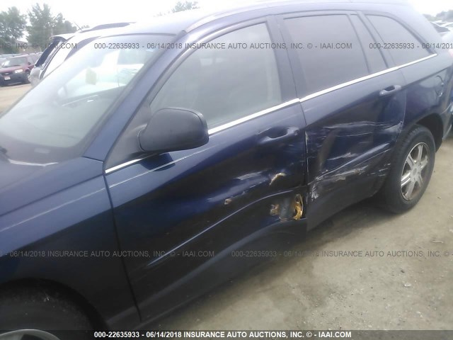 2A8GF68426R662127 - 2006 CHRYSLER PACIFICA TOURING BLUE photo 6