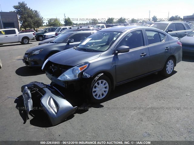 3N1CN7AP8HL891756 - 2017 NISSAN VERSA S/S PLUS/SV/SL GRAY photo 2