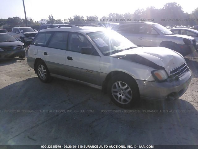 4S3BH665327605227 - 2002 SUBARU LEGACY OUTBACK WHITE photo 1