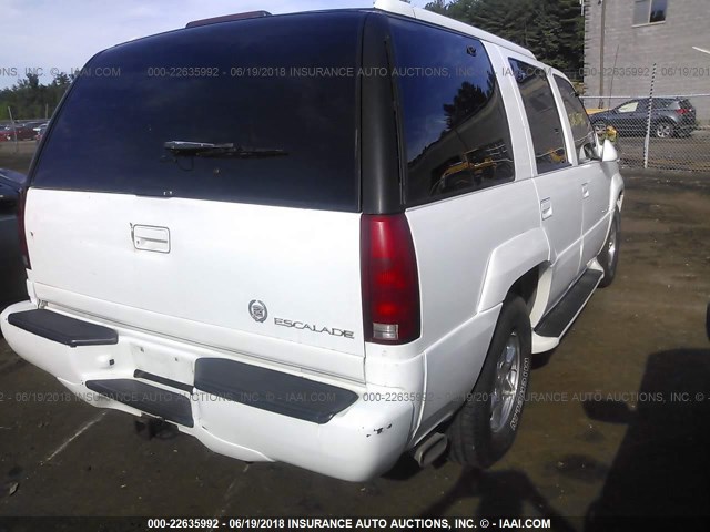 1GYEK63R5YR194877 - 2000 CADILLAC ESCALADE LUXURY თეთრი ფოტო 4