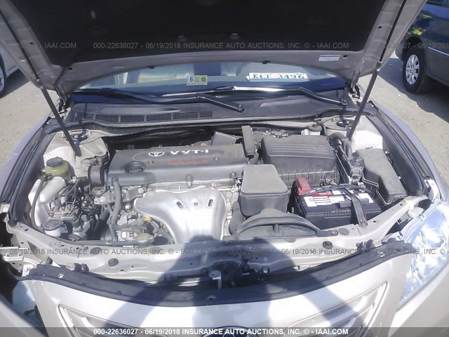 4T1BE46K67U561764 - 2007 TOYOTA CAMRY NEW GENERAT CE/LE/XLE/SE TAN photo 10