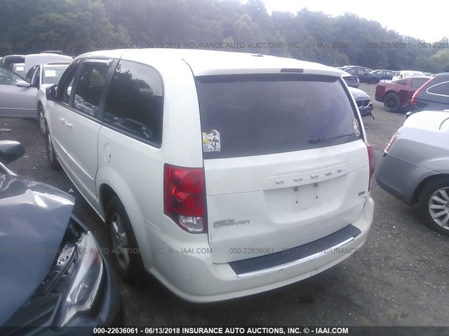 2C4RDGBG7CR211043 - 2012 DODGE GRAND CARAVAN SE WHITE photo 3