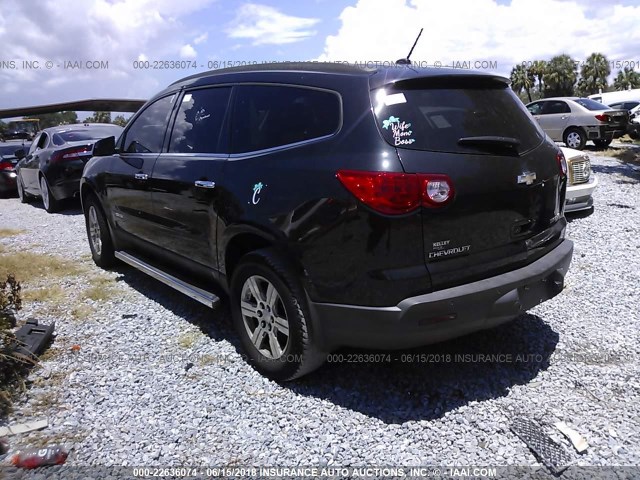 1GNER23D49S178508 - 2009 CHEVROLET TRAVERSE LT BLACK photo 3