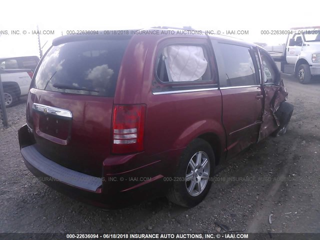 2A8HR54P58R141735 - 2008 CHRYSLER TOWN & COUNTRY TOURING BURGUNDY photo 4